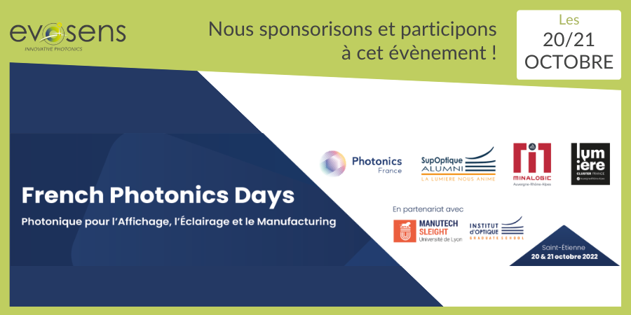 Agenda Evosens French Photonics Days 2022 Saint etienne